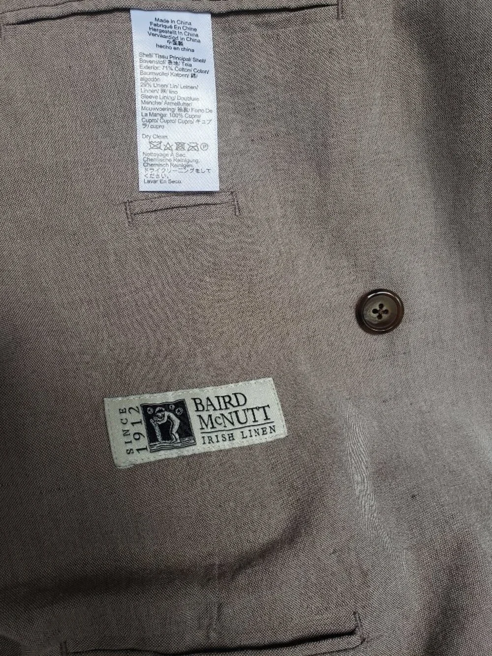 J.Crew Ludlow Double Breasted Suit / cotton-linen / 42R